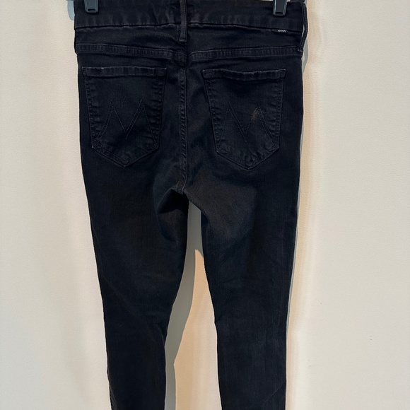 Mother Distressed Jeans - Black SZ 26 - Picture 4 of 6